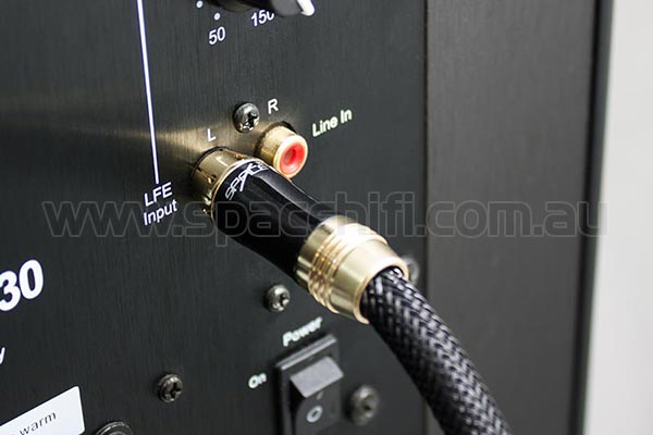 Example of correct setup of LFE Channel with Single RCA Subwoofer Cable