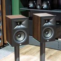 JBL Stage 240B Bookshelf Speakers - Espresso / Black (Pair) - Ex-Display