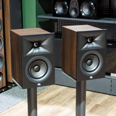 JBL Stage 240B Bookshelf Speakers - Espresso / Black (Pair) - Ex-Display