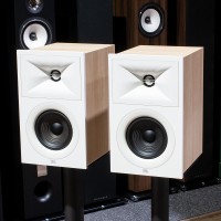 JBL Stage 250B Bookshelf Speakers - Latte / White (Pair) - Ex-Display