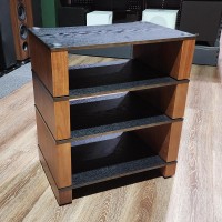 Blok Stax 2G 4 Shelf Hi-Fi Stand - Black Plywood Shelves / Natural Walnut Sides - Ex-Display