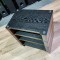 Blok Stax 2G 4 Shelf Hi-Fi Stand - Black Plywood Shelves / Natural Walnut Sides - Ex-Display