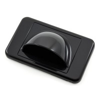 Bullnose Wall Plate With Brush Entry - Black