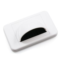 Bullnose Wall Plate With Brush Entry - White