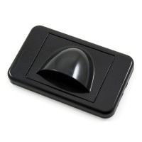 Slimline Bullnose Wall Plate With Brush Entry - Black