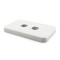 Side View - Custom Wall Plate 2 Inserts (White)