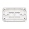 Rear View - Custom Wall Plate 2 Inserts (White)