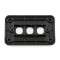 Rear View - Custom Wall Plate 3 Inserts (Black)