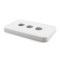 Side View - Custom Wall Plate 3 Inserts (White)