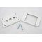 Removable Face Plate & Screws - Custom Wall Plate 3 Inserts (White)