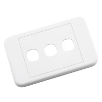 Custom Wall Plate 3 Inserts Clipsal Compatible - White