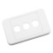Custom Wall Plate 3 Inserts Clipsal Compatible - White
