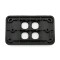 Rear View - Custom Wall Plate 4 Inserts (Black)