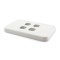 Side View - Custom Wall Plate 4 Inserts (White)