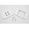 Removable Face Plate & Screws - Custom Wall Plate 4 Inserts (White)