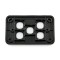 Rear View - Custom Wall Plate 5 Inserts (Black)