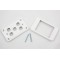 Removable Face Plate & Screws - Custom Wall Plate 5 Inserts (White)