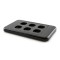 Side View - Custom Wall Plate 6 Inserts (Black)