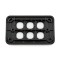 Rear View - Custom Wall Plate 6 Inserts (Black)