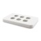 Side View - Custom Wall Plate 6 Inserts (White)