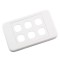Custom Wall Plate 6 Inserts Clipsal Compatible - White