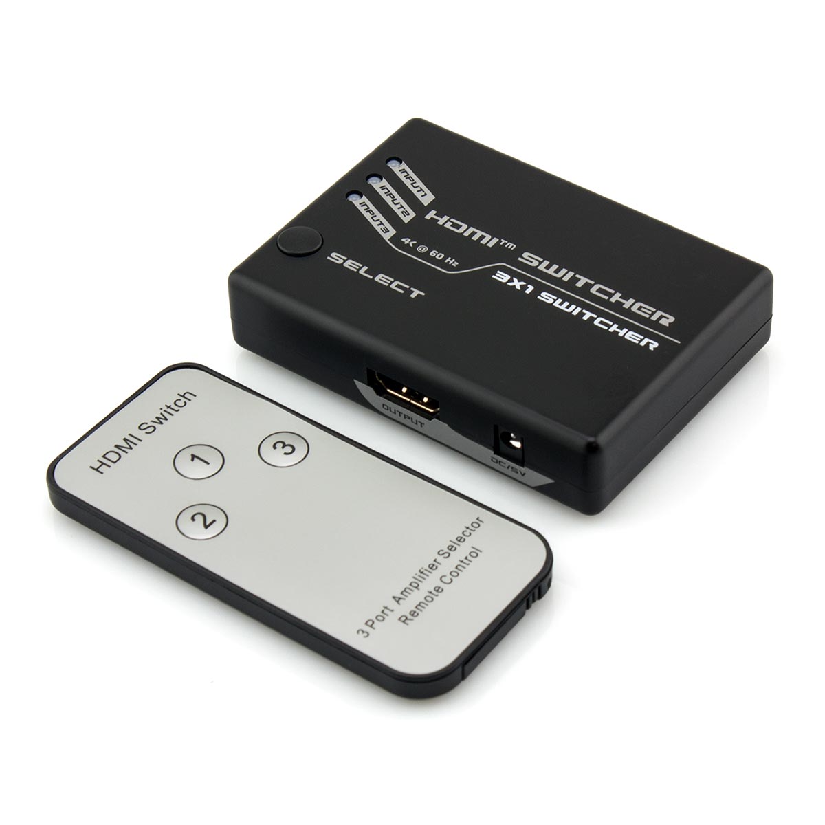 hehsd0 Répartiteur HDMI Partage 2 en 1 Sortie and Play 3D 4K bidirectionnel ABS Professionnel Distributeur vidéo Bureau Full HD Universal Stable Selector Switch 