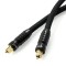 24k Gold Plated Ferrule, Zinc Alloy Plug Housing and Triple Weave Outer Braid - Space Saturn Series™ Optical (Toslink) Cable