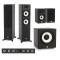 JBL Stage A190, A130, A135C & A120P - 5.1 Speaker Package - Pantone Black
