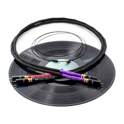 Tellurium Q Ultra Black II Phono (Tonearm) RCA Interconnect Cable - 1m