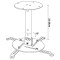 Technical Drawing - Universal Ceiling Mount Projector Bracket - Up to 15kg