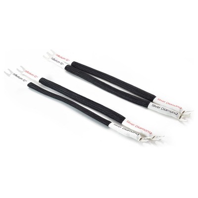 Tellurium Q Silver Diamond Speaker Jumper Cables / Links (Pair)