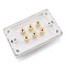 Rear View - 3 Speaker Wall Plate (White)