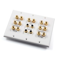 7.2 / 7.4 / 5.2.2 / 5.4.2 Atmos DTS:X Home Theatre Speaker Wall Plate - White