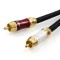 Precision Engineered 24k Gold Plated Connectors - Space Saturn Series™ Stereo RCA Cable