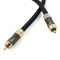 Both Ends of Cable with 24k Gold Plating and Zinc Alloy Plug - Space Saturn Series™ Subwoofer Cable