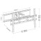 Technical Drawing - Full Motion TV Mounting Bracket - Up to 40kg