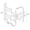 Technical Drawing - Full Motion TV Mounting Bracket - Up to 40kg