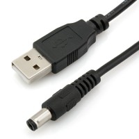 1m USB to 5.5mm x 2.1mm 5V DC Power Cable