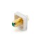 Rear View - Green RCA to F-Type Connector Insert - White Bezel
