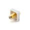 Rear View - White RCA to F-Type Connector Insert - White Bezel