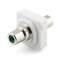 Green RCA to RCA Mech Insert Clipsal Compatible - White Bezel