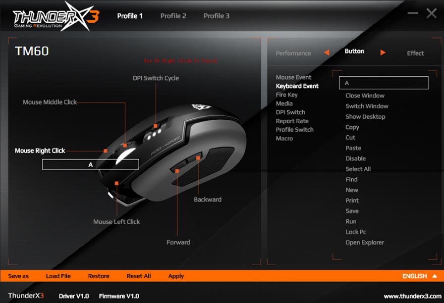 ThunderX3 TM60 Laser Gaming Mouse