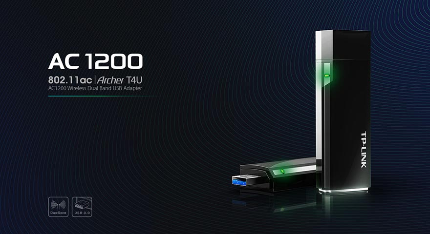 TP-Link Archer T4U AC1200 Wireless Dual Band USB Adapter